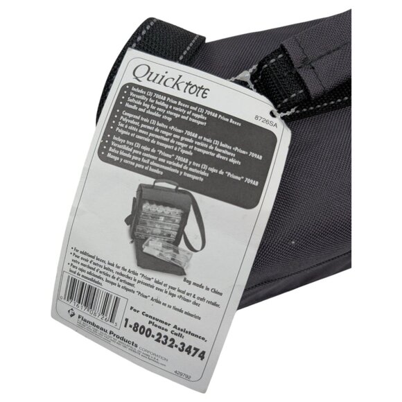 Artbin Quick Tote Shoulder Strap Totes 6 Plastic Containers Traveling Case - NEW - Picture 4 of 15